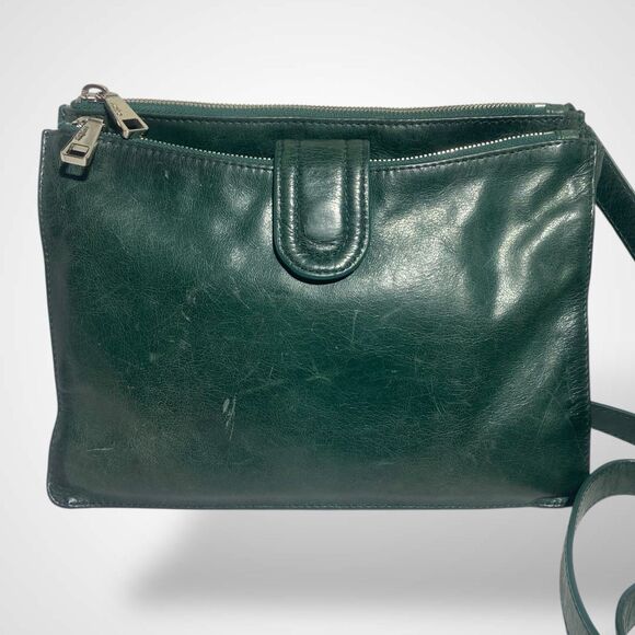 HOBO Green Leather Crossbody Bag - Picture 1 of 12
